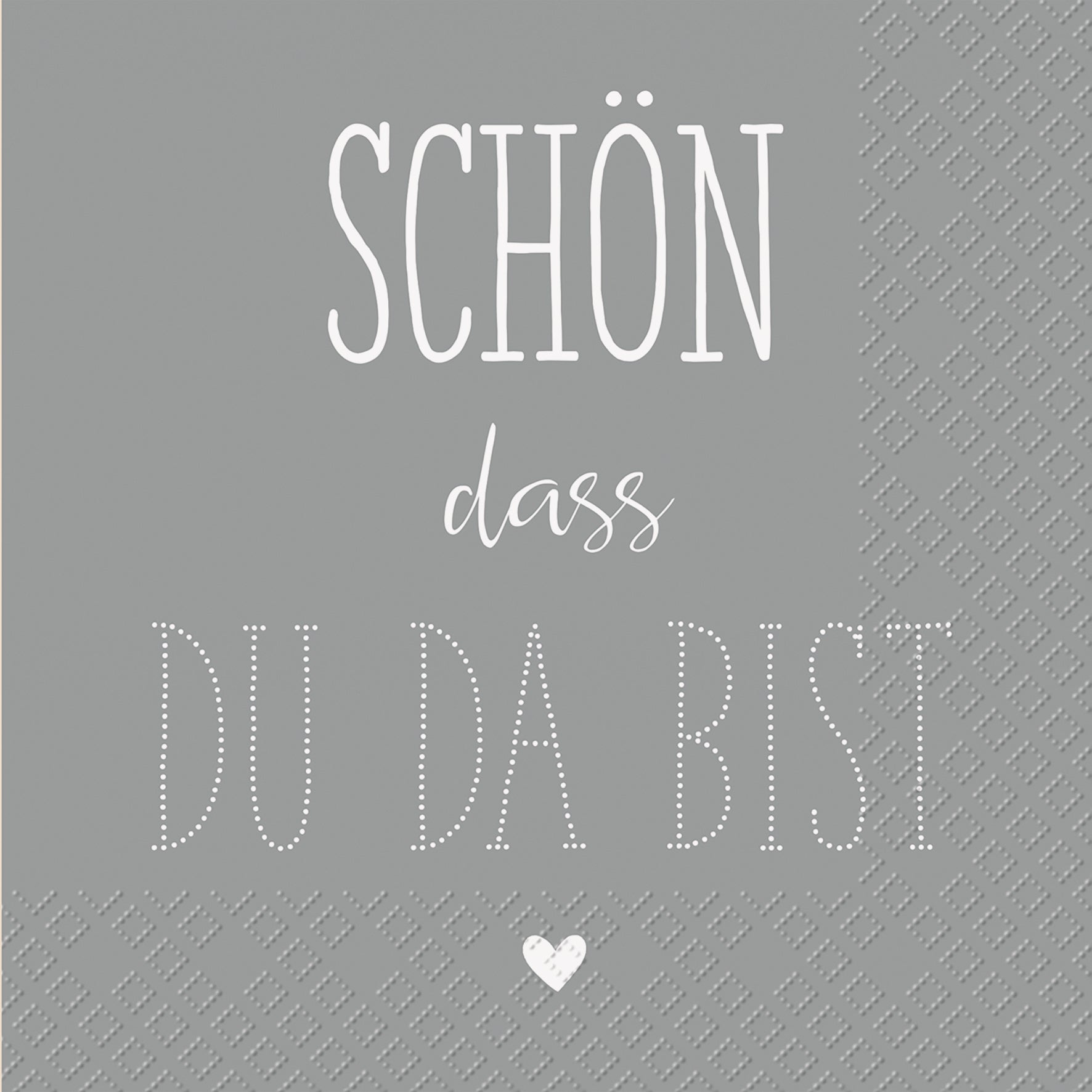 STEWO Serviettes 25x25cm 2573648865 Dahoma FSC gris 20 pcs.
