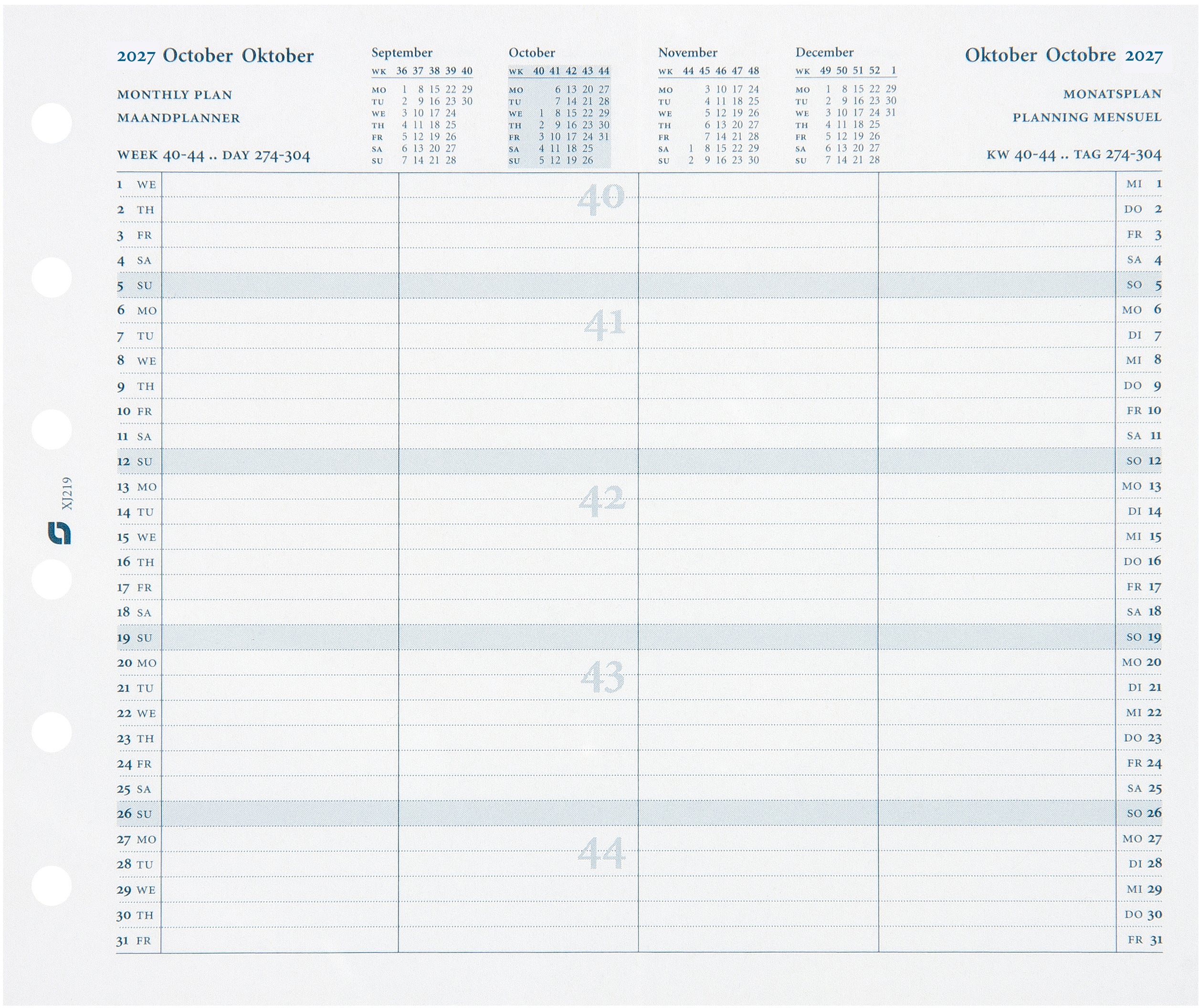 SUCCES    Agenda Junior plan.mens.  2027