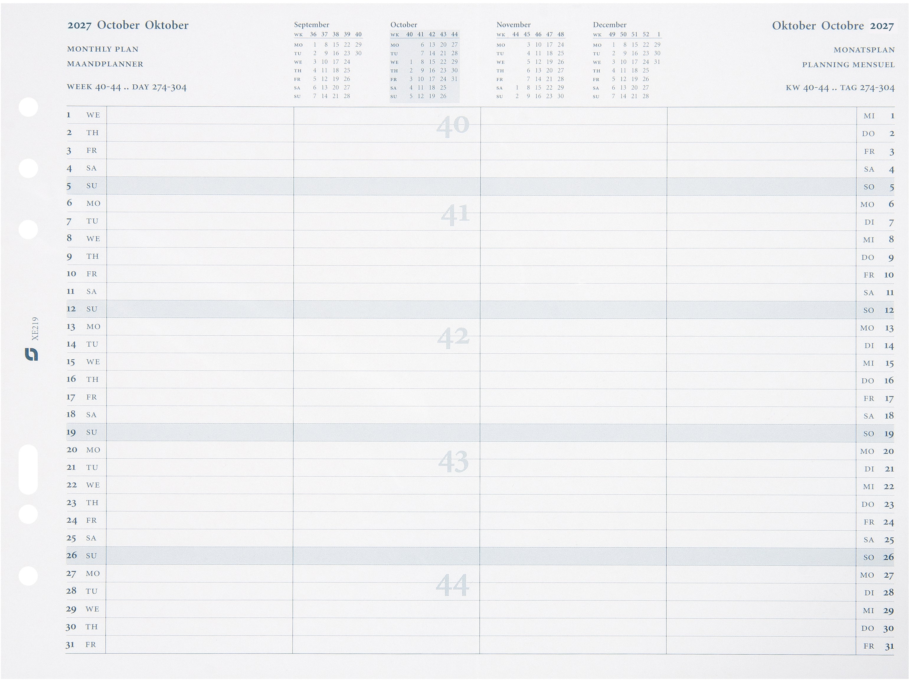 SUCCES    Agenda A5 plan.mens.      2027