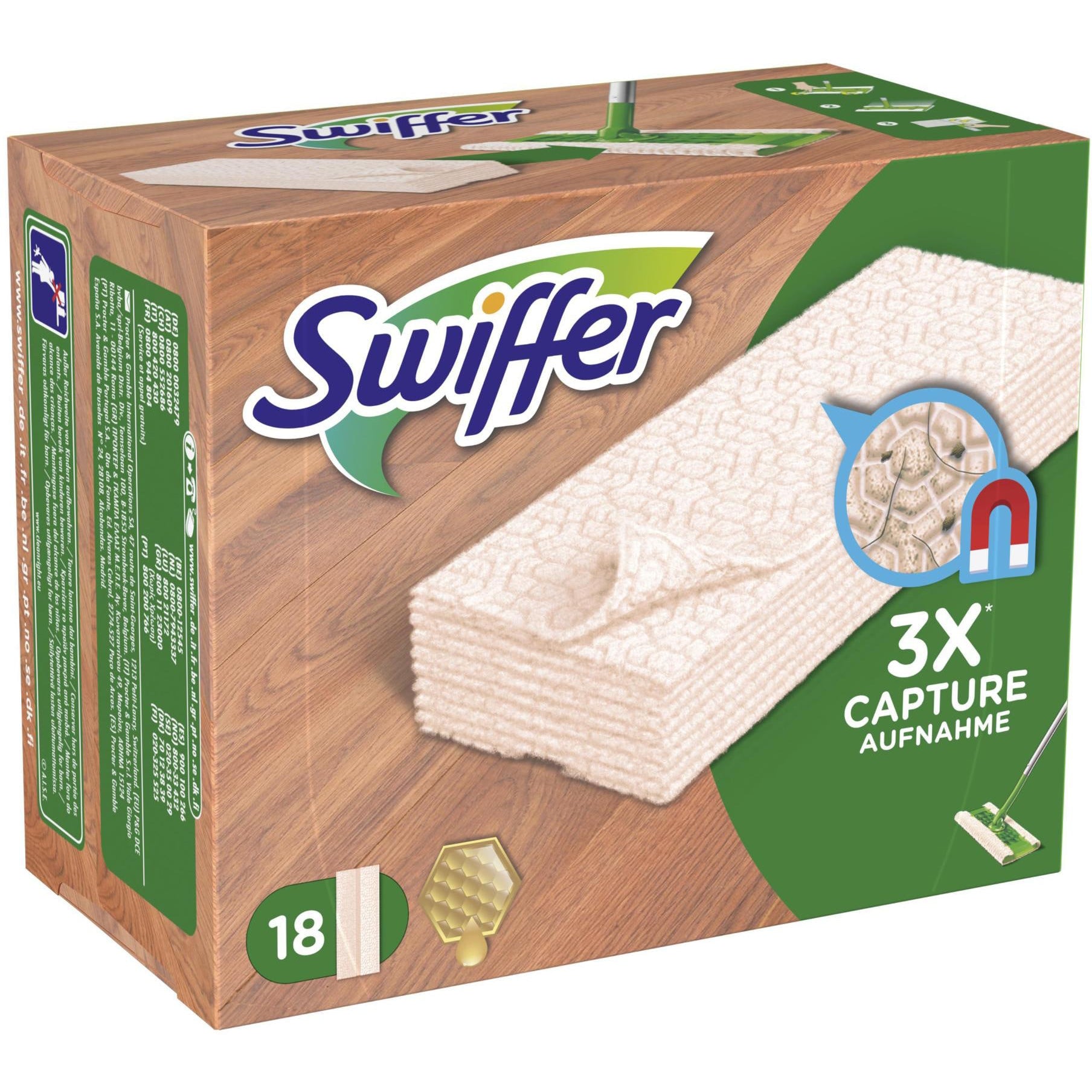 SWIFFER Wischtuch Holz & Parkett 5413149232754 18 Stück