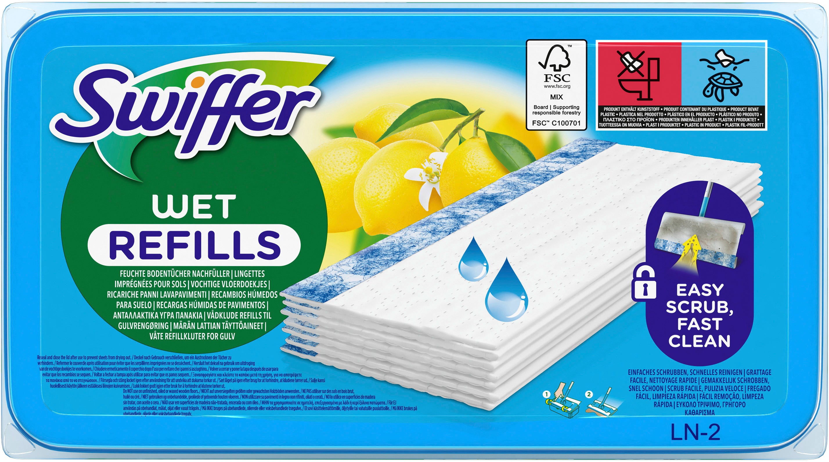 SWIFFER Lingettes Humides 972095 Recharges 12 lingettes