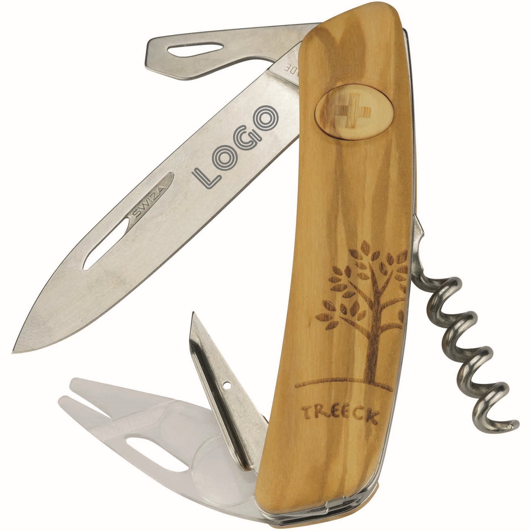 TREECK Couteau de poche Swiza 6603.93 Bois d'olive