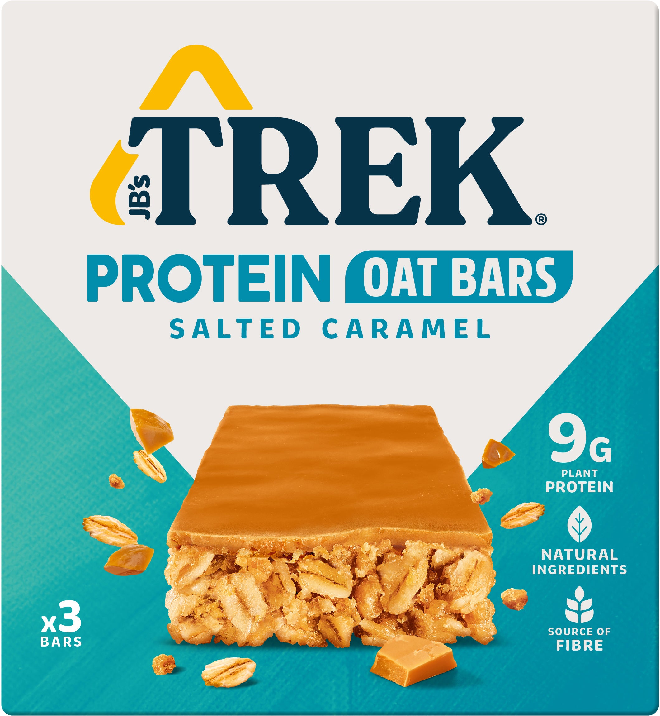 TREK Barres d'avoine protéinées 83514 Salted Caramel 50g, 3 pcs.