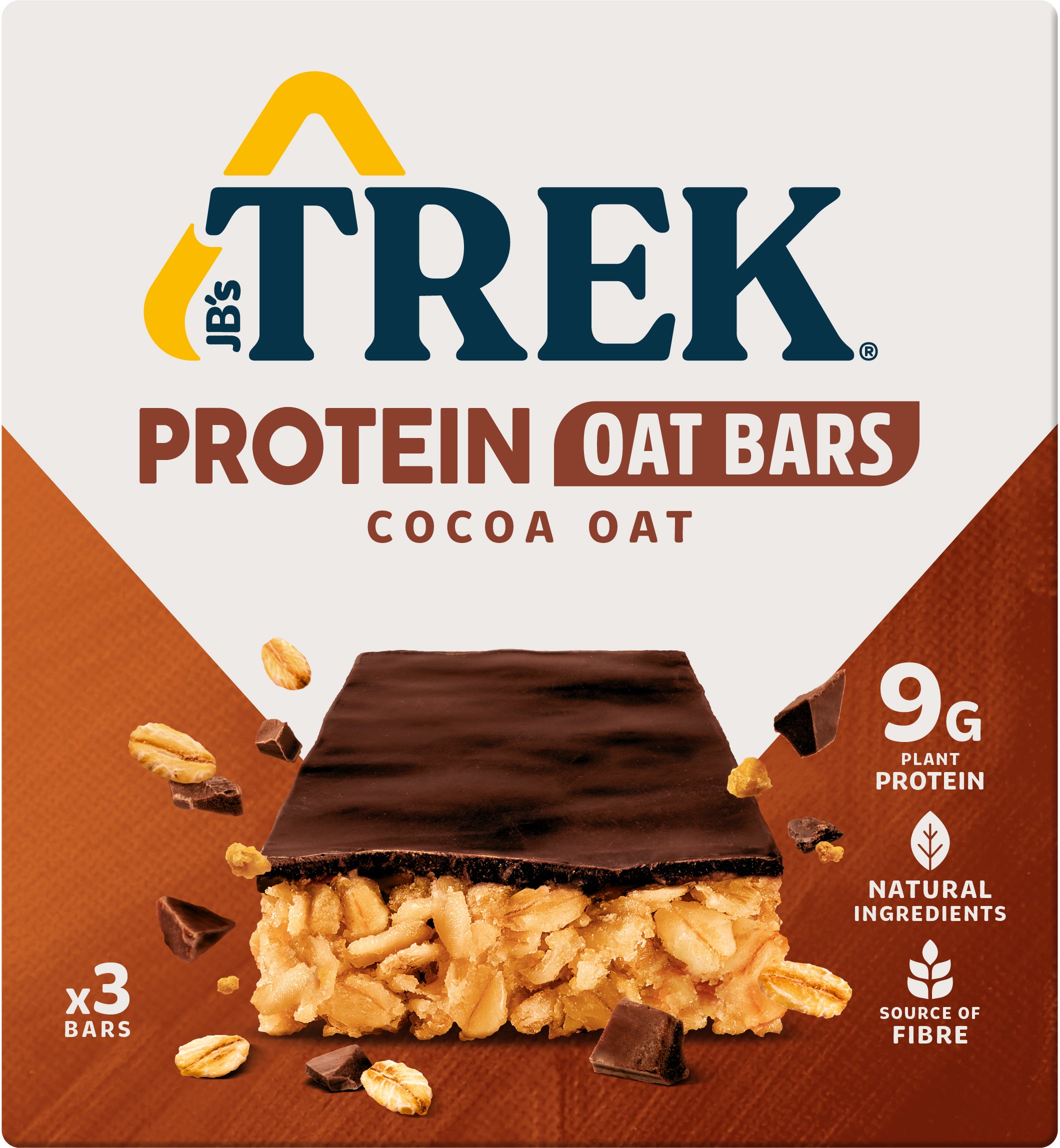 TREK Barres d'avoine protéinées 83521 Cocoa 50g, 3 pcs.