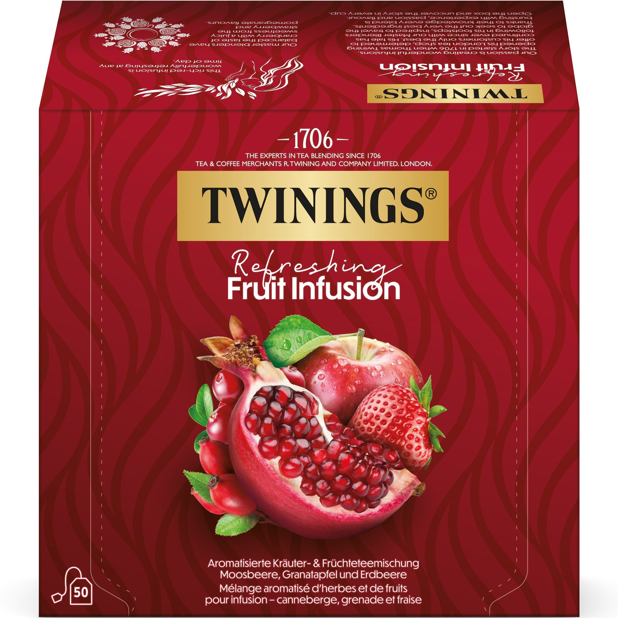 TWININGS Refreshing Thé aux fruits 100015053 Sachets 2g, 50 pcs.