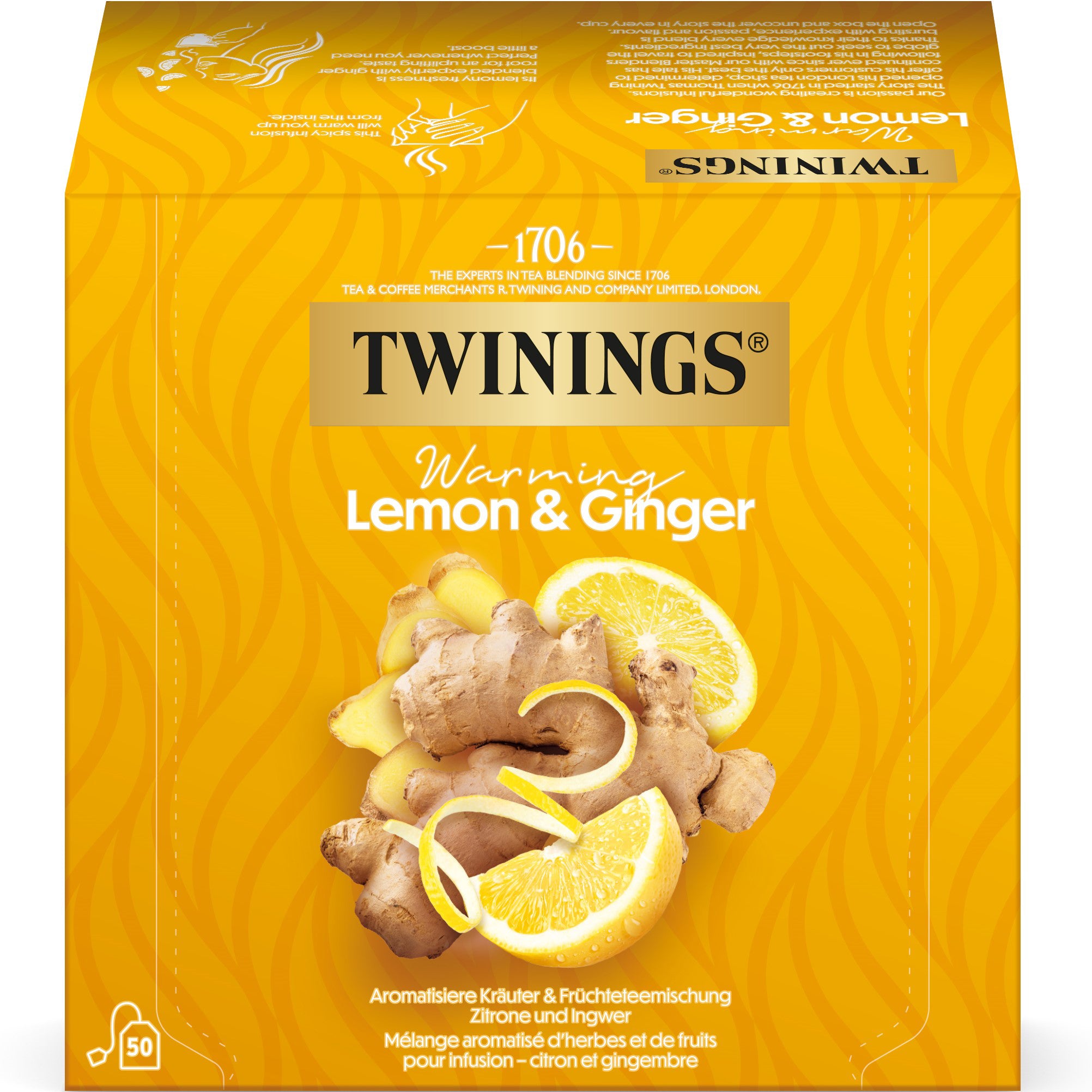TWININGS Warming Citron & Gingembre 100016323 Sachets 1.5g, 50 pcs.