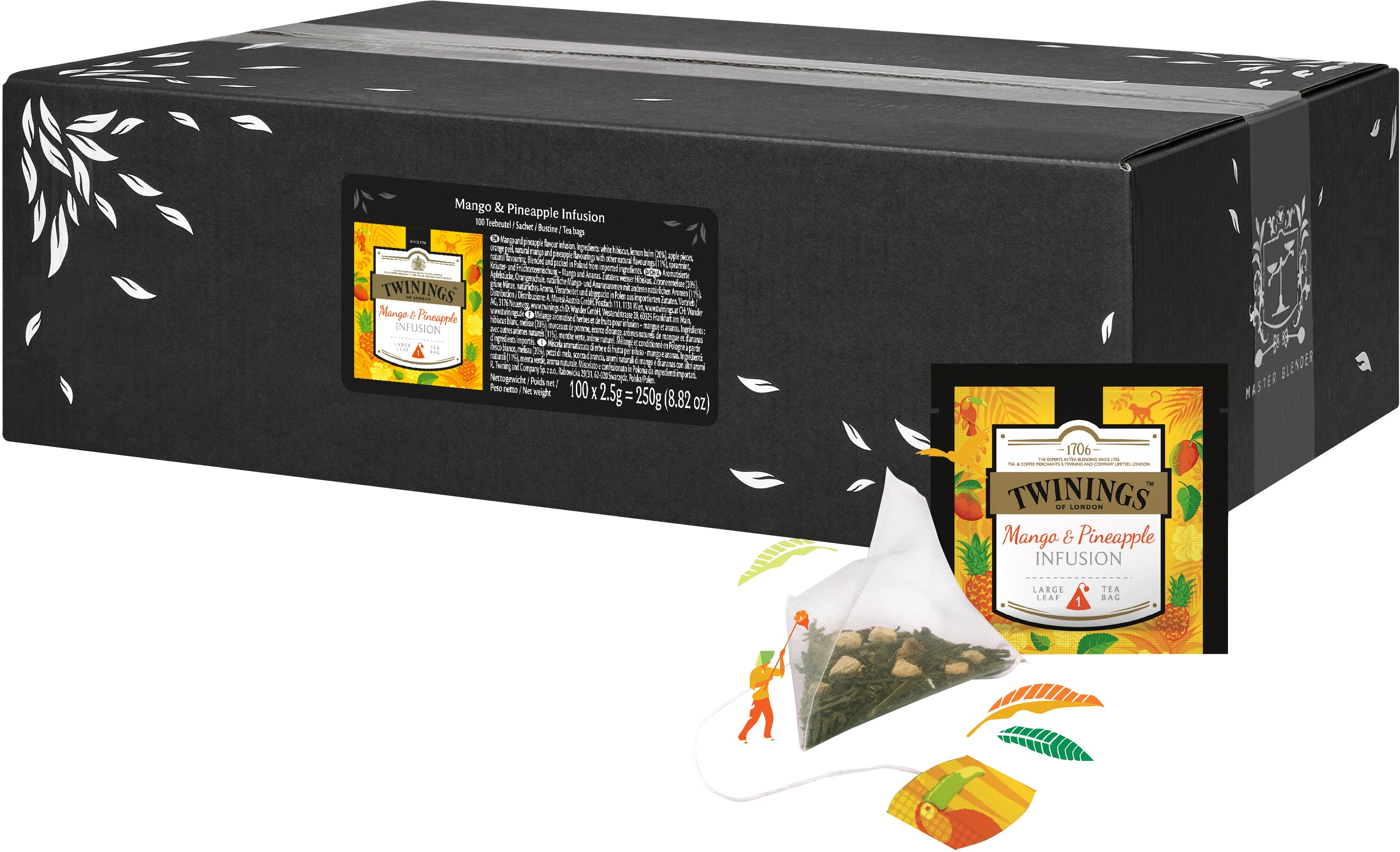 TWININGS Mango & Pineapple Infusion 100016921 Pyramide 2.5g, 100 pcs.