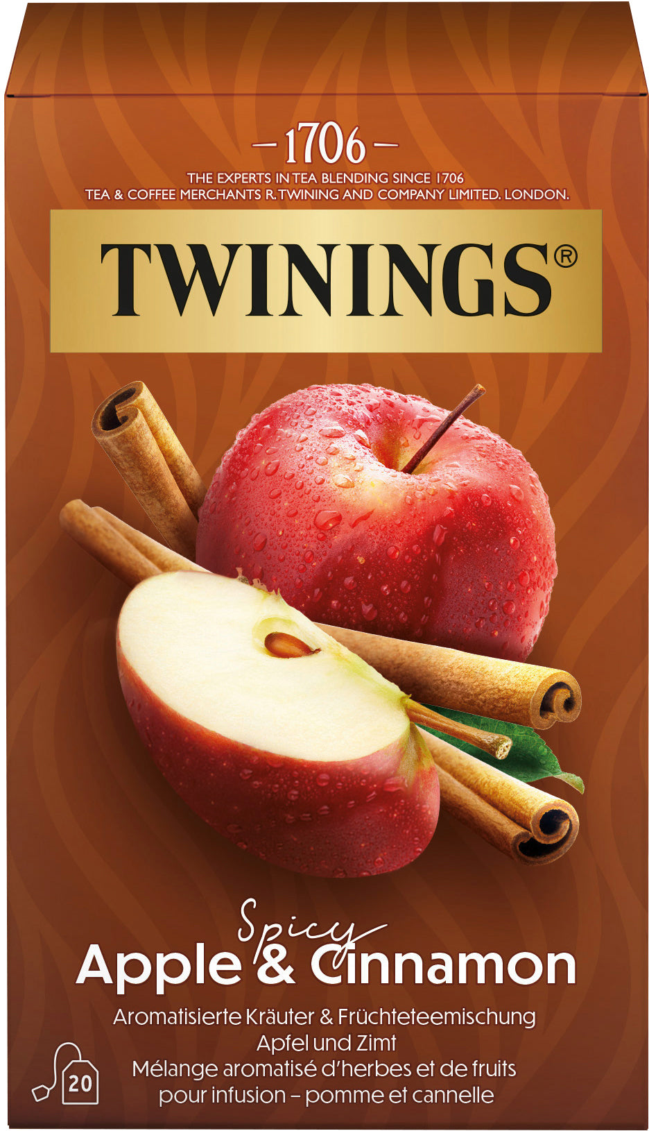 TWININGS Épicé Pomme & Cannelle 100017244 Sachets 1.5g, 20 pcs.