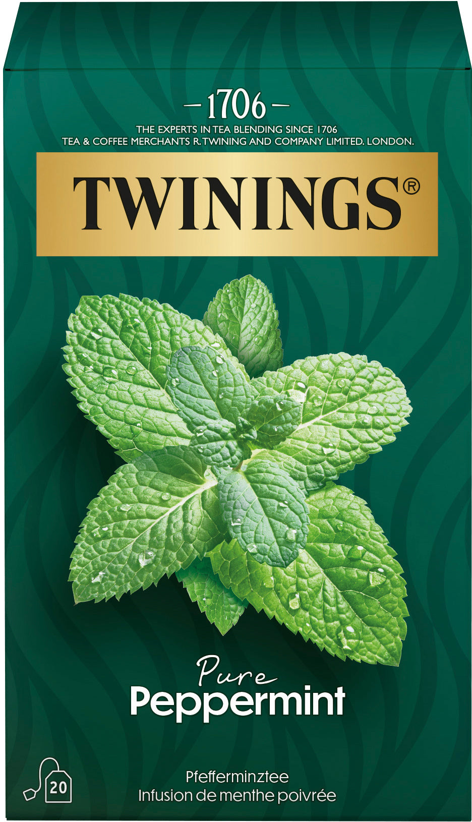 TWININGS Menthe poivrée pure 100017255 Sachets 2g, 20 pcs.