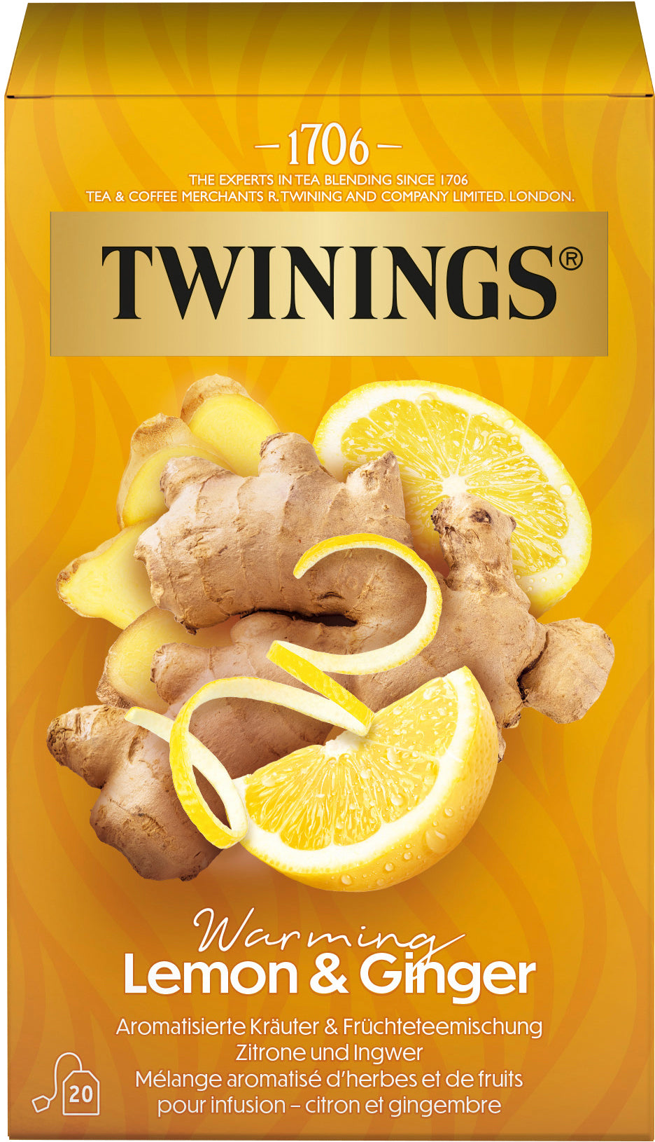 TWININGS Warming Citron & Gingembre 100017262 Sachets 1.5g 20 pcs.
