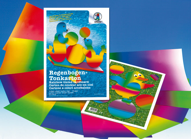 URSUS Papier arc-en-ciel 23×33cm 8200099 170g 10 feuilles