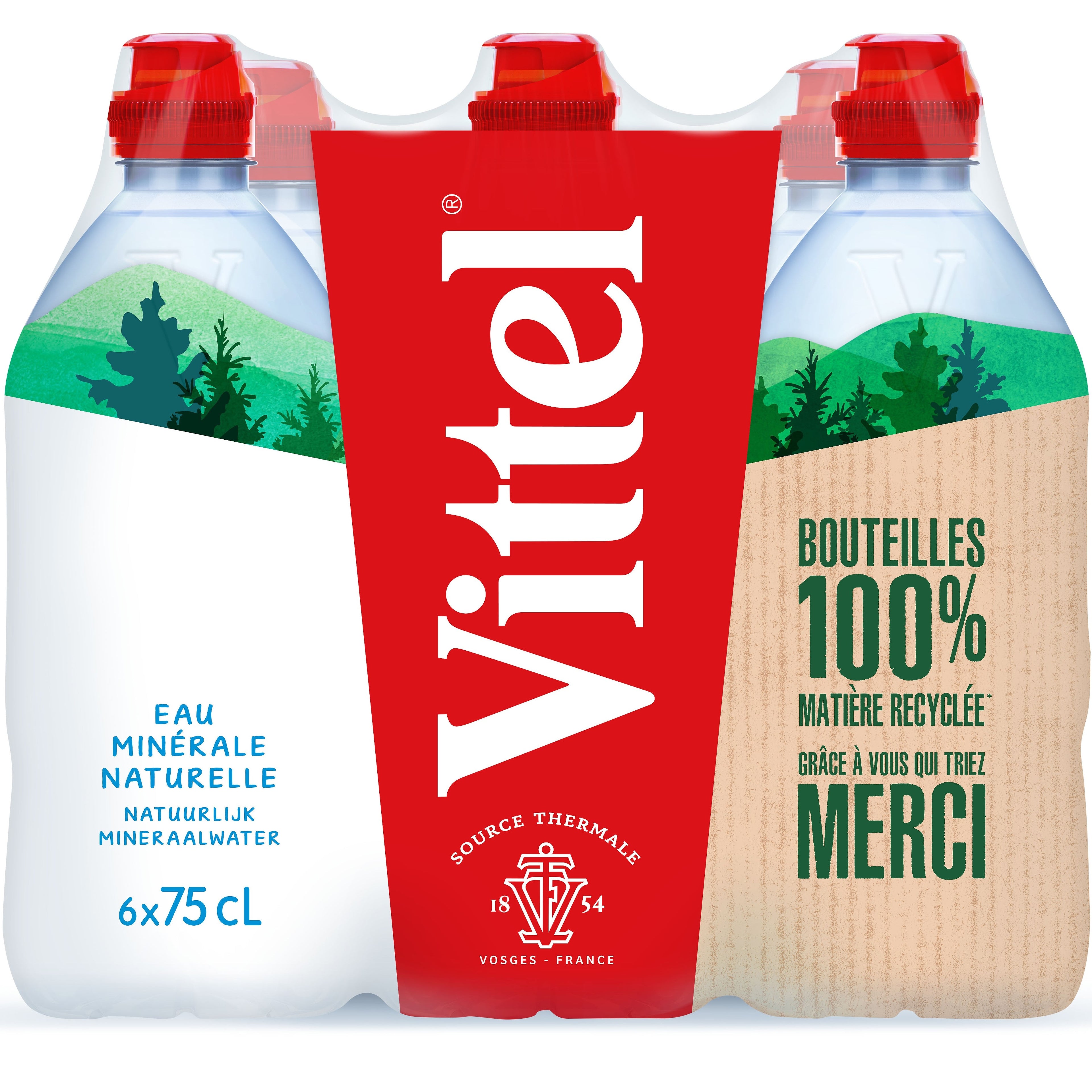 VITTEL non gazéifié 12555140 75 cl, 6 pcs.