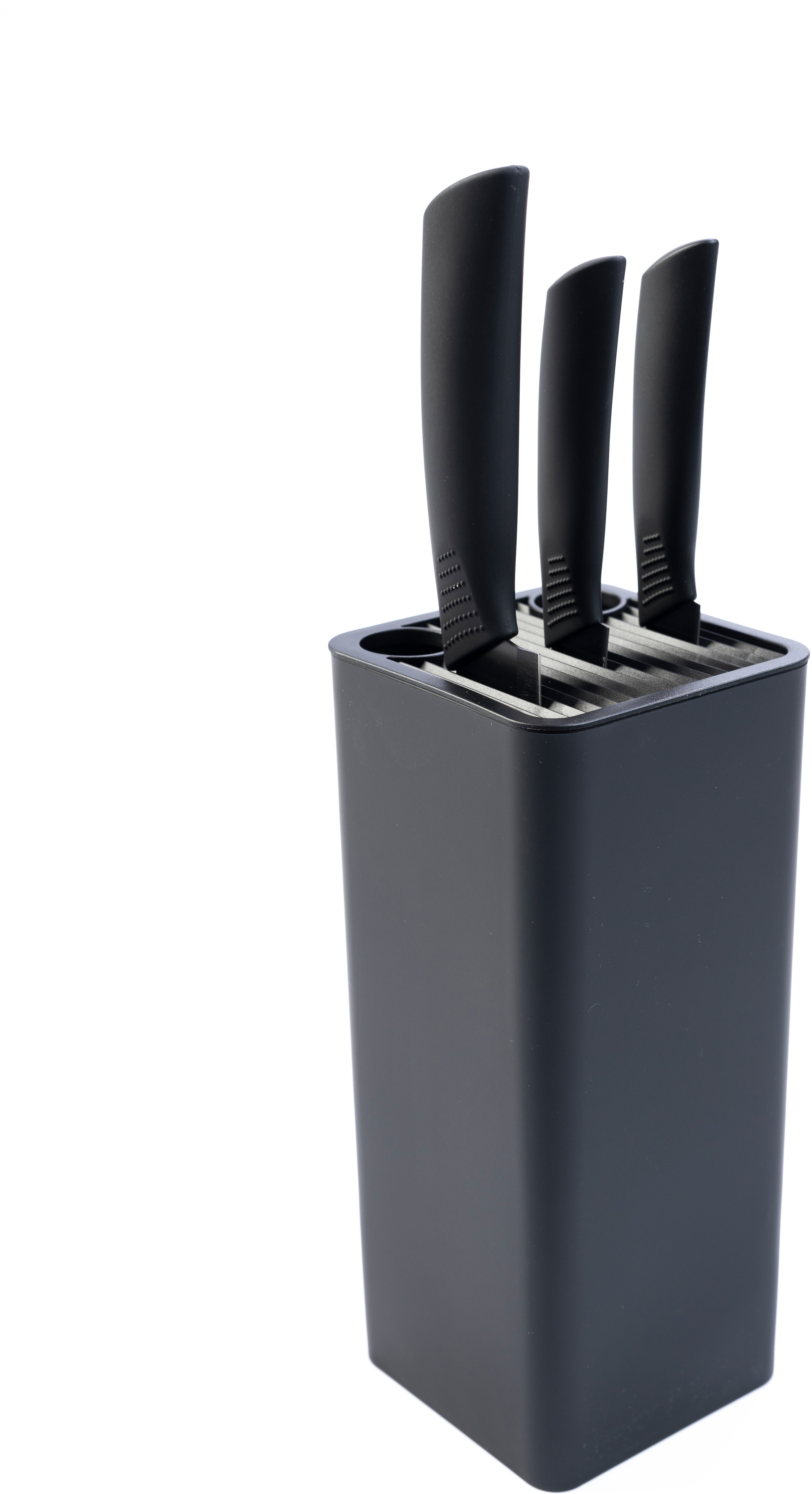 VIVANCO Set de couteaux avec bloc 20074 3 couteaux, schwarz