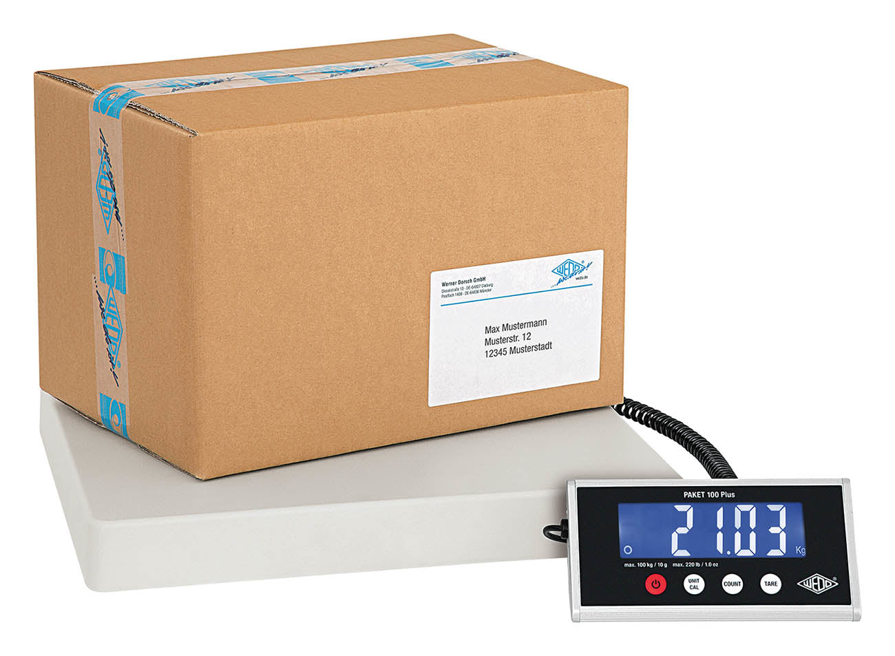 WEDO Balance de paquet Paket 100+ 507610010 Capacité max. 100Kg 40x40x5cm