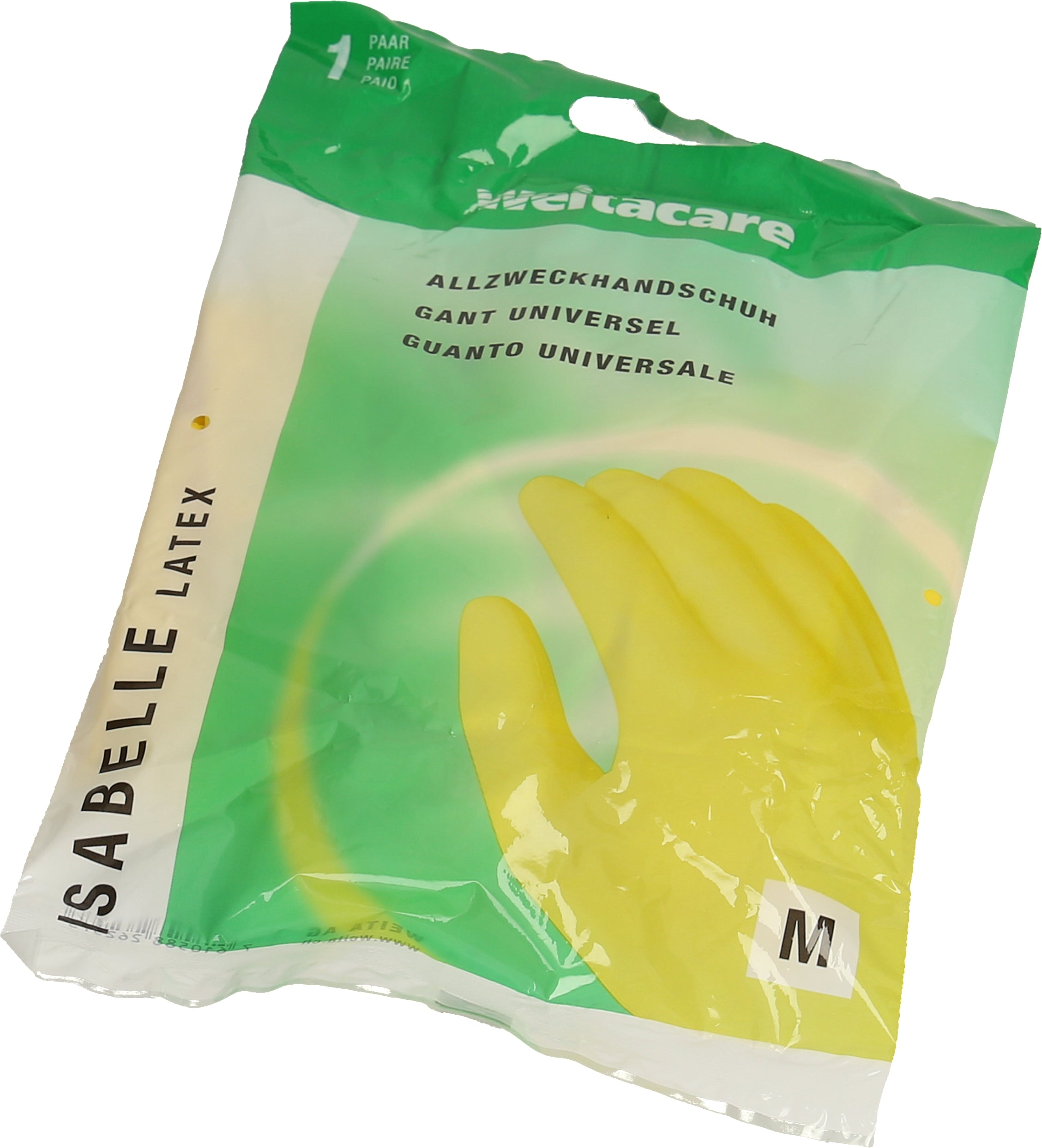 WEITA Gant Latex Gr.M 262571 / RF-1 Isabelle, jaune 30cm/0.45mm