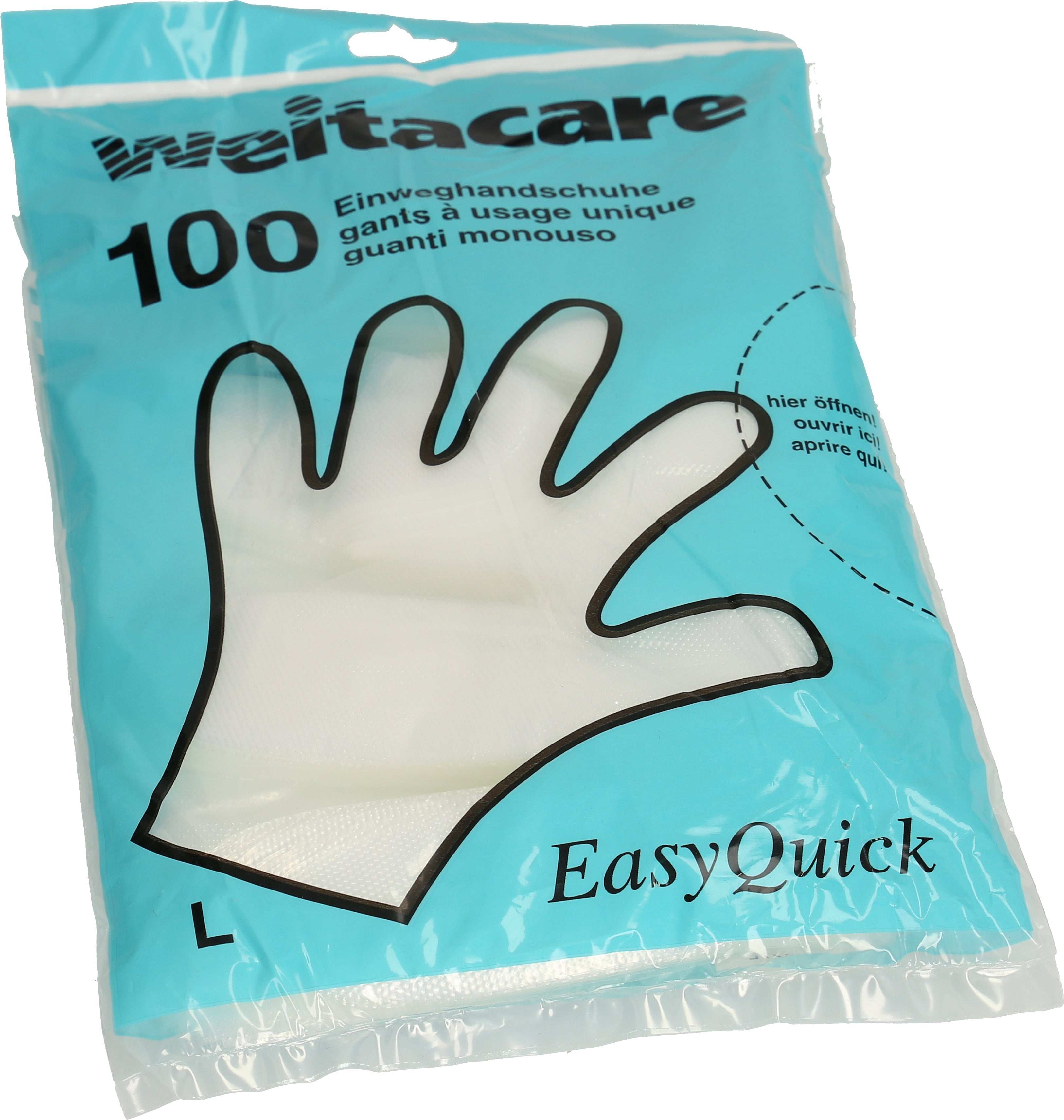 WEITA Gant hommfe Easy Quick 270591 Strong, transparent 100 pièces