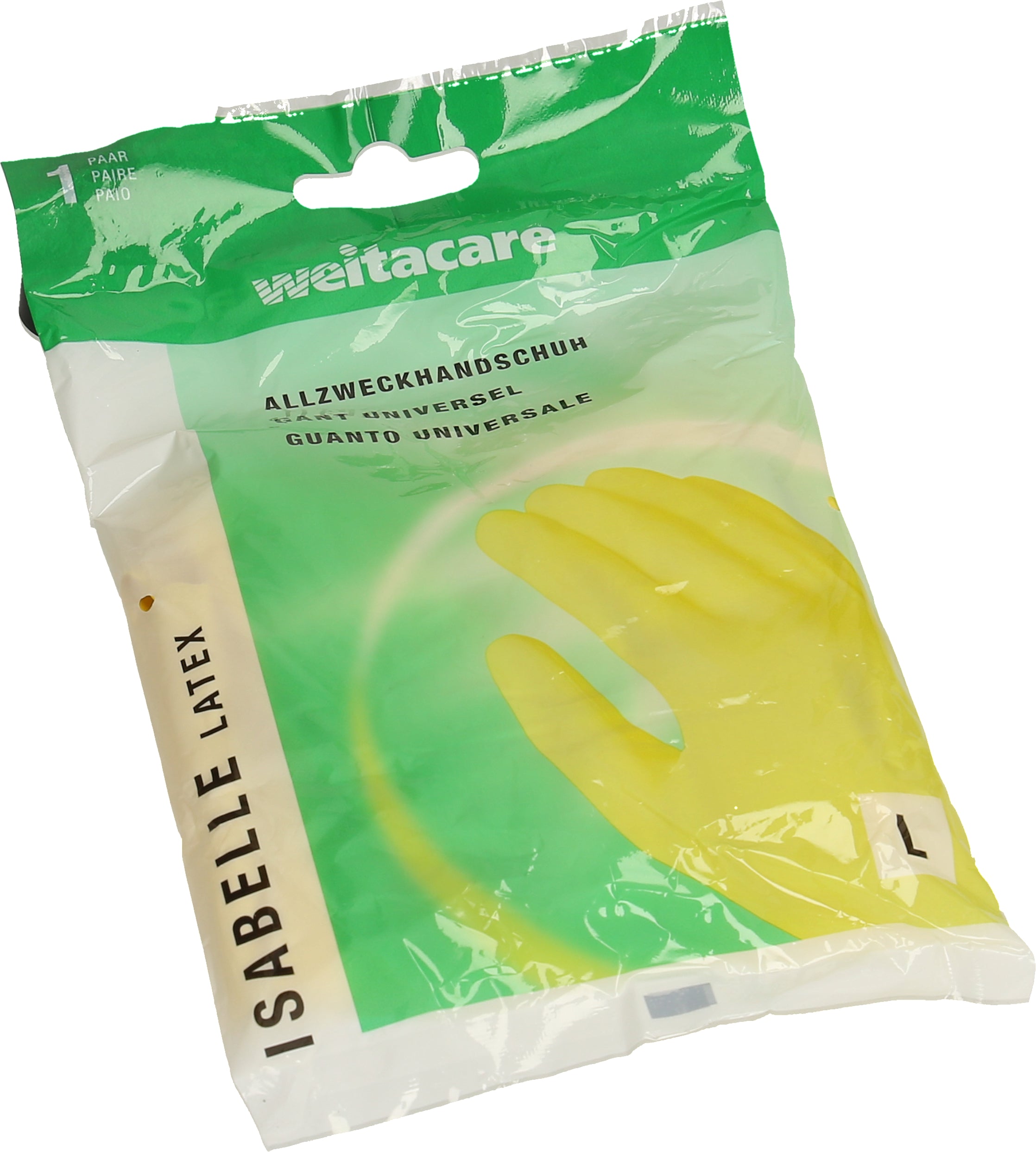 WEITA Gant Latex Gr. L RF-1 / 262581 Isabelle, jaune 30cm/0.45mm