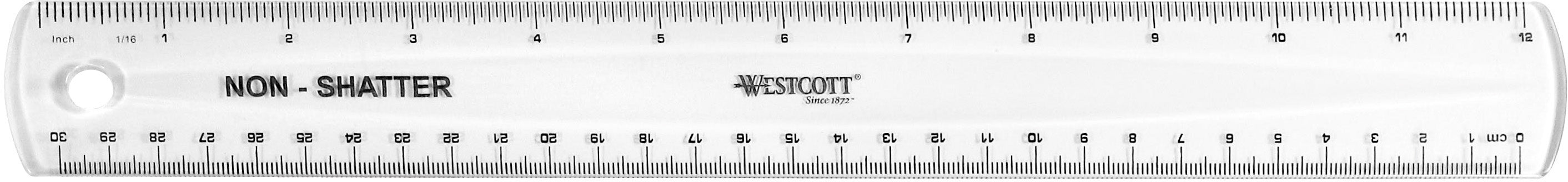 WESTCOTT  Règle plastique           30cm